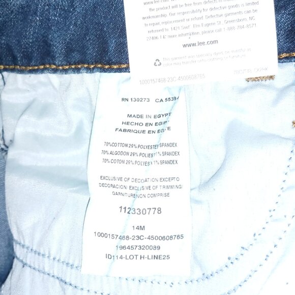 LEE Capri Jeans   womens  14M  NWT  Mid Rise  Stormy Lines  Stretch Denim - Picture 9 of 9